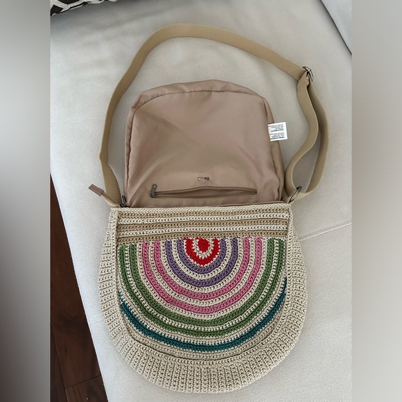 THE SAK MULTI COLOR RYDER CROCHETED BOHO  CROSSBODY BAG EUC - Picture 3 of 14